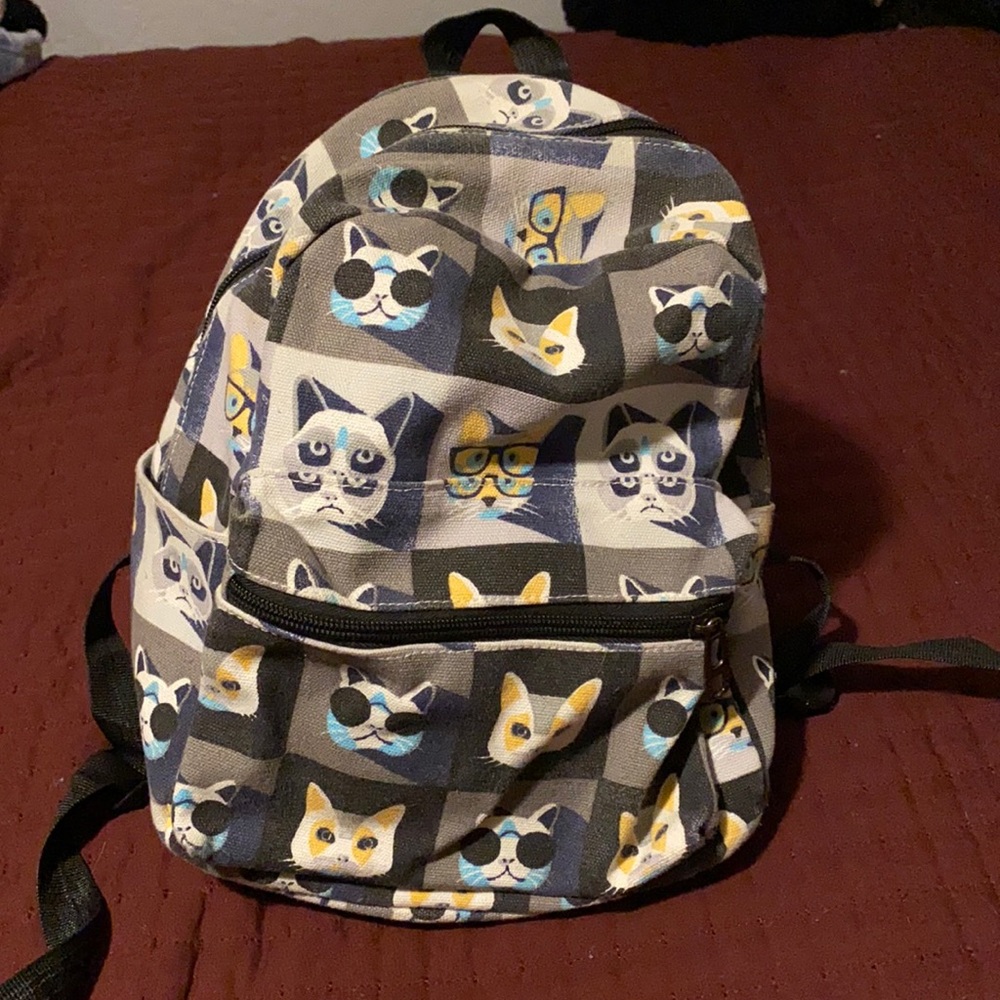 cat design mini backpack
